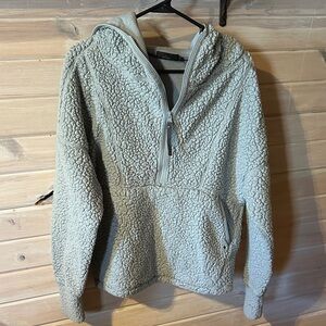 Prana Cozy Gray Blue Sherpa Pullover